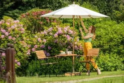 Armlehnstuhl Bellevue mit Teak Leisten