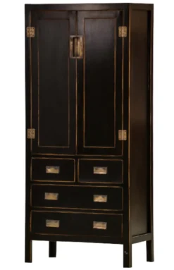 Asiatischer Schrank Shanghai schwarz