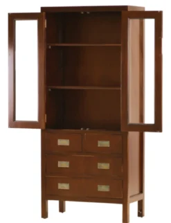 Asiatischer Vitrinenschrank Yantai braun