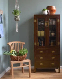 Asiatischer Vitrinenschrank Yantai braun