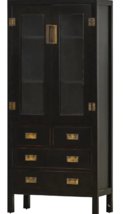 Asiatisches Highboard Yantai schwarz
