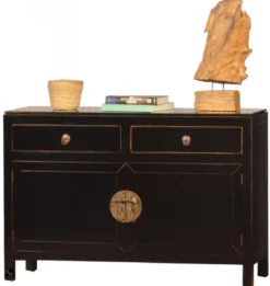 Asiatisches Sideboard 120 cm schwarz