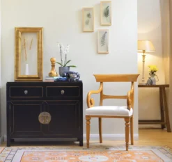 Asiatisches Sideboard 2-türig schwarz