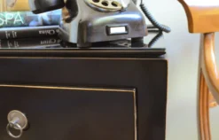 Asiatisches Sideboard 2-türig schwarz