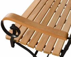 Bank Bellevue mit Leisten aus Teak