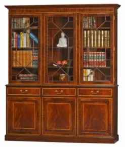 Bücherschrank 3-türig Mahagoni