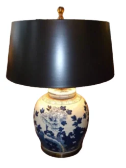 China Vasenlampe Blau/Weiss