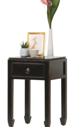 Chinesischer Beistelltisch Yunnan schwarz