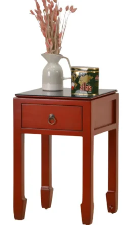 Chinesischer Beistelltisch Yunnan rot