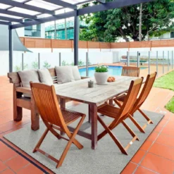 Design Outdoorteppich Solitaire in grau