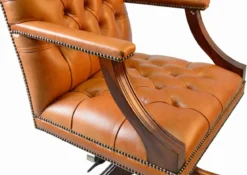 Drehbarer Ledersessel Edward