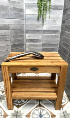Duschhocker Holz Stella