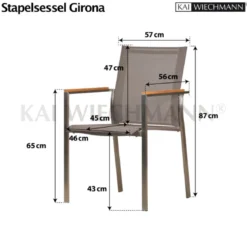 Edelstahlstuhl Girona