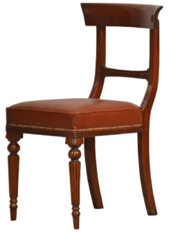 Klassiker Mahagoni Single Leder braun