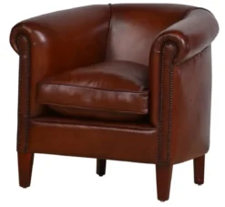 Ledersessel Vintage Dark Brown