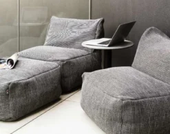 Lounge Kissen Dotty Puff blau