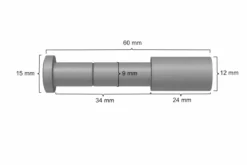 Messing Hülsenschraube massiv 2-teilig CJ-3 60 x 9 / 15 mm