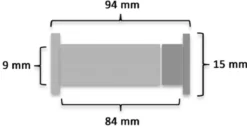 Messing Hülsenschraube massiv 2-teilig FS-3 94 x 9 / 15 mm