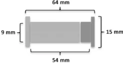 Messing Hülsenschraube massiv 3-teilig TX-1 64 x 9 / 15 mm