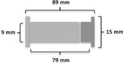 Messing Hülsenschraube massiv 3-teilig TX-2 89 x 9 / 15 mm