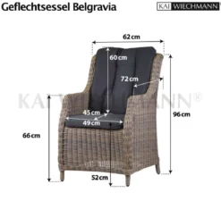 Rattan Geflechtsessel Belgravia 100% wetterfest