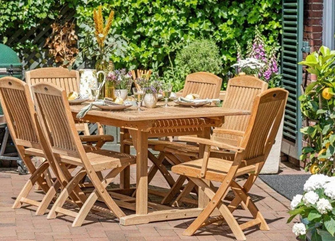Teak Ausziehtisch Brighton rechteckig 180 cm