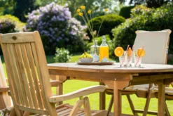 Teak Ausziehtisch oval 120 cm Orvieto