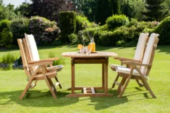 Teak Ausziehtisch oval 120 cm Orvieto
