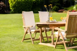 Teak Ausziehtisch oval Orvieto 150 cm