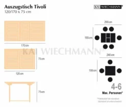 Teak Ausziehtisch Tivoli