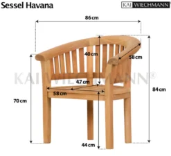 Teak Bananensessel Havana