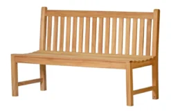 Teak Bank Andorra ohne Armlehnen 110 cm
