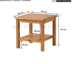 Teak Beistelltisch Cuneo 2 Ebenen