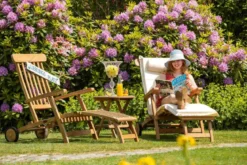 Teak Deckchair mit Rad