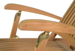Teak Deckchair mit Rad Brighton