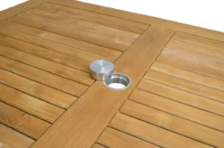 Teak Gartentisch Madrid mit Schirmloch