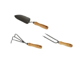 Teak Gartenwerkzeug 3er Set Venedig