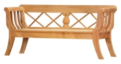 Teak Hofbank Biedermeier