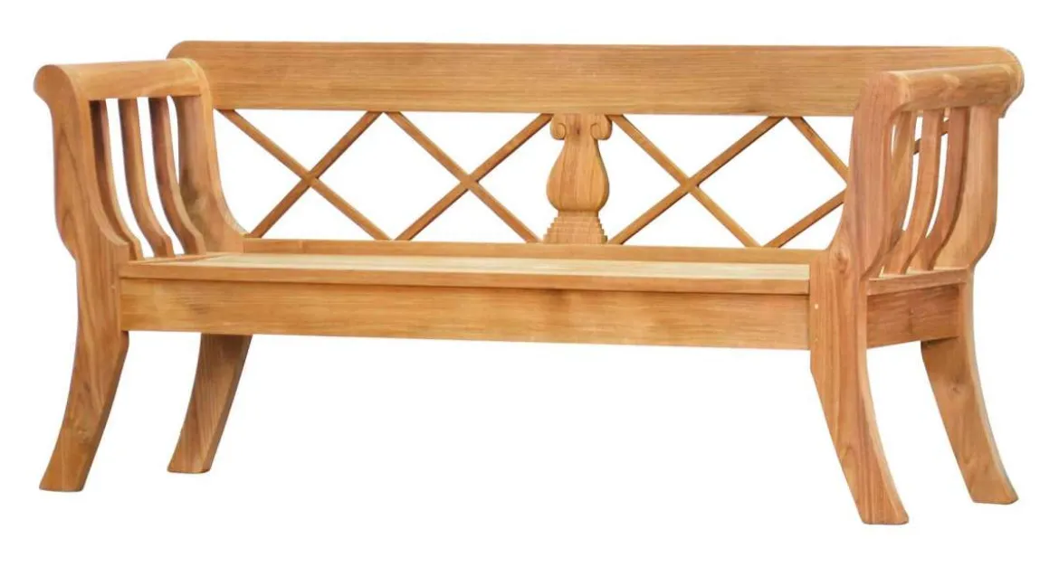 Teak Hofbank Biedermeier