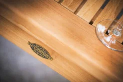 Teak Klapptisch Brighton rund Kreuzoptik