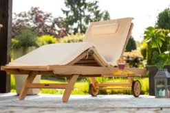 Teak Liege Savona mit Knick