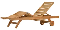 Teak Liege Savona mit Knick