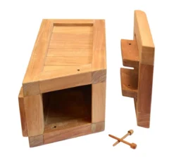 Teak Nistkasten Set Doppelkoje