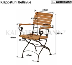 Teak Sitzgruppe Bellevue 4 Personen mit Klappfunktion
