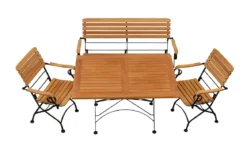 Teak Sitzgruppe Bellevue 4 Personen mit Klappfunktion