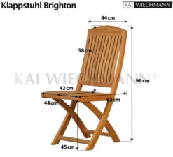 Teak Sitzgruppe Brighton eckig 1-4 Personen mit Klappfunktion