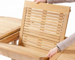 Teak Sitzgruppe Brighton oval 6-12 Personen mit Ausziehfunktion
