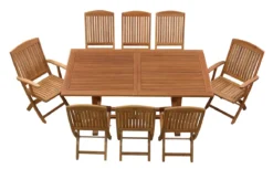 Teak Sitzgruppe Brighton rechteckig 8-12 Personen mit Ausziehfunktion