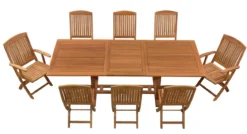 Teak Sitzgruppe Brighton rechteckig 8-12 Personen mit Ausziehfunktion