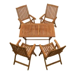 Teak Sitzgruppe Fano und Pisa 1-4 Personen mit Klappfunktion
